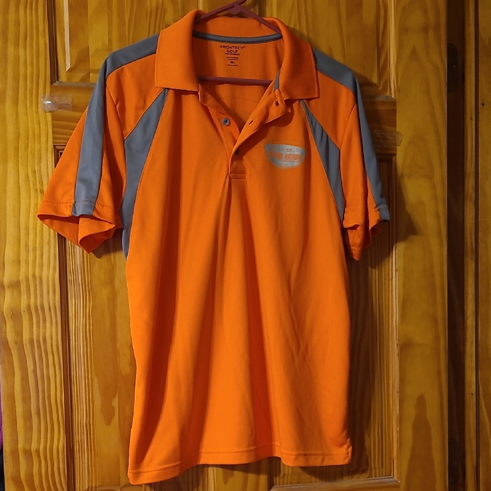 Architect Orange and Gray Golf Polo